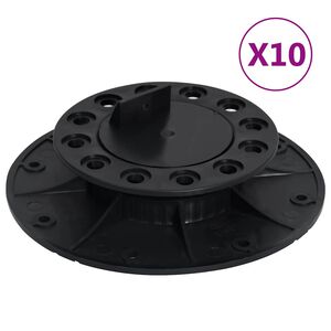vidaXL P&eacute;s ajust&aacute;veis para pavimento 10 pcs 25-40 mm