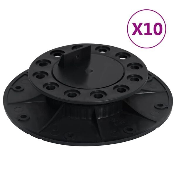 vidaXL P&eacute;s ajust&aacute;veis para pavimento 10 pcs 25-40 mm