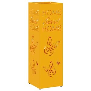 vidaXL Suporte para Guarda-chuva de chuva Mostarda 15,5 x 15,5 x 49 cm