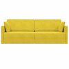 vidaXL Sof&aacute;-cama de ch&atilde;o 200cm Amarelo Veludo