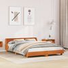 vidaXL Cama sem colch&atilde;o 135x190 cm madeira pinho maci&ccedil;a castanho-mel