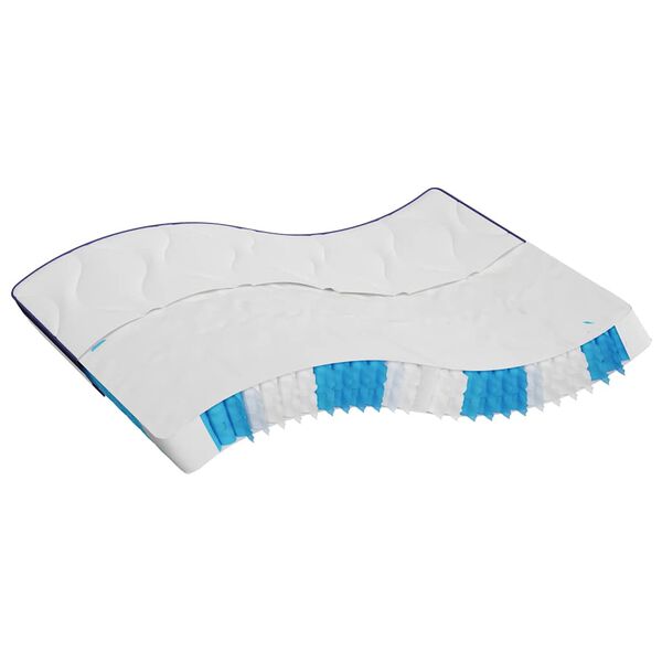 vidaXL Colch&atilde;o de molas ensacadas firmeza m&eacute;dia 200x200 cm