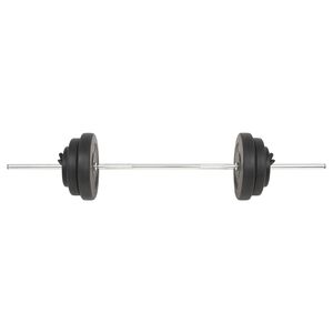 vidaXL Barra com discos 60 kg