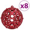 vidaXL Enfeites de Natal 100 pcs 3 / 4 / 6 cm vermelho-tinto