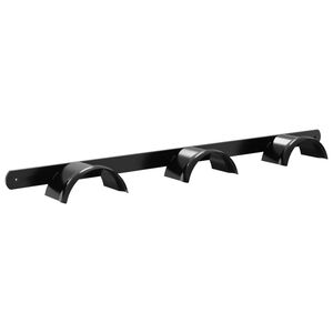 vidaXL Suporte de brida para 3 bridas ferro preto