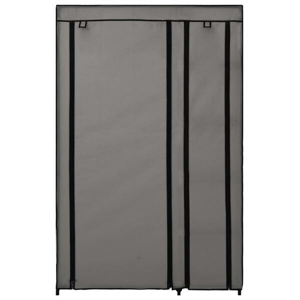 vidaXL Roupeiros dobr&aacute;veis 2 pcs 110x45x175 cm tecido cinzento