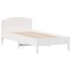 vidaXL Cama sem colch&atilde;o 75x190 cm madeira de pinho maci&ccedil;a branco