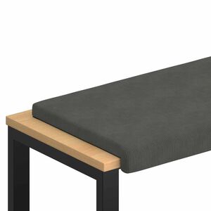 vidaXL Almofada de Banco cord&atilde;o Cinzento-Escuro Profundidade 35 cm