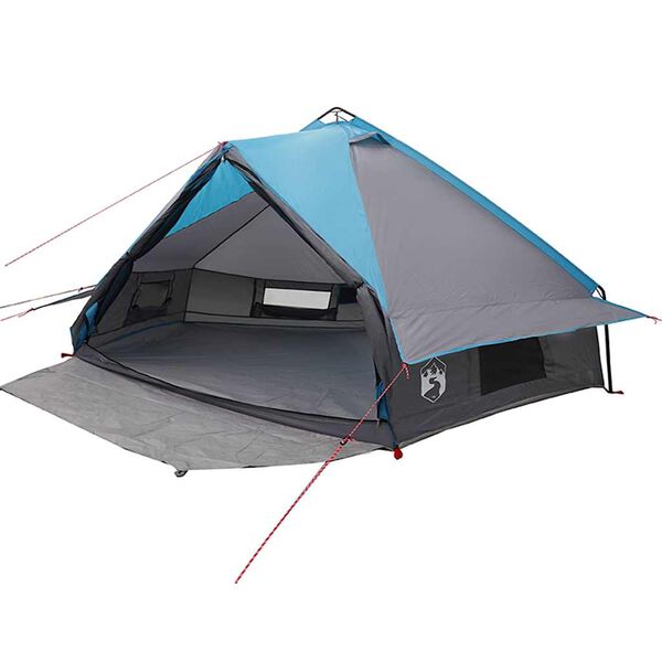 vidaXL Tenda Teepee com telhado Azul e Cinza 490 x 410 x 210 cm