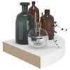 vidaXL Prateleiras de canto suspensas 4 pcs 25x25x3,8cm MDF branco