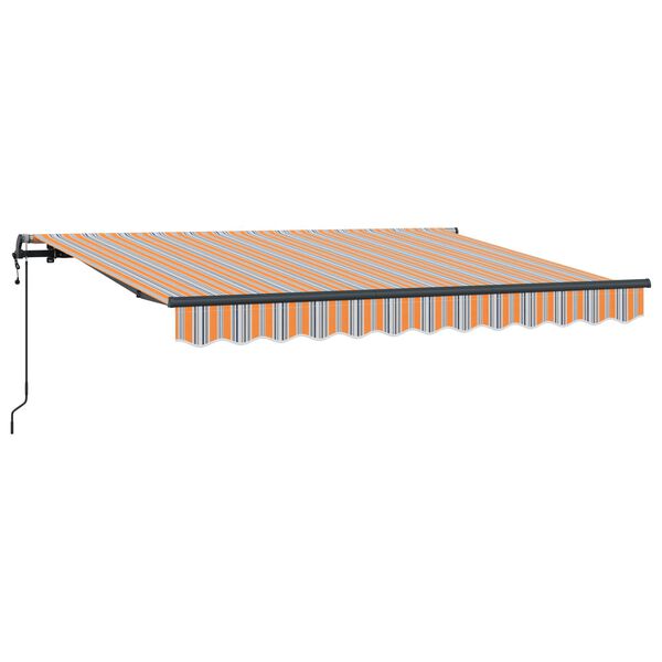 vidaXL Toldo Retr&aacute;til Multicolor 350 x 200 cm tecido