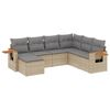 vidaXL Patio Sofa Set 7 lugar Beige and Grey