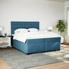 vidaXL Cama com molas/colch&atilde;o 200x200 cm veludo azul