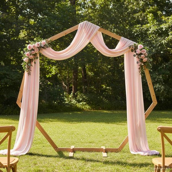vidaXL Arco de Casamento Marrom Claro 221 x 92 x 216 cm