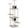 vidaXL &Aacute;rvore p/ gatos c/ postes arranhadores sisal 176 cm cinza-claro