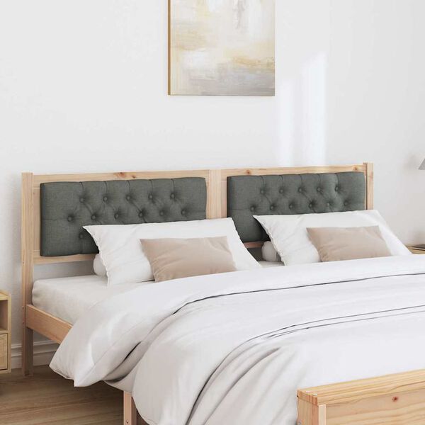 vidaXL Cabeceira Outros castanho e cinzento-escuro 180 cm