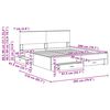 vidaXL Estrutura da Cama Cinza Sonoma 200 x 200 cm Madeira processada