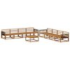 vidaXL Conjunto de Sof&aacute;s para Exterior 9 pcs Natural