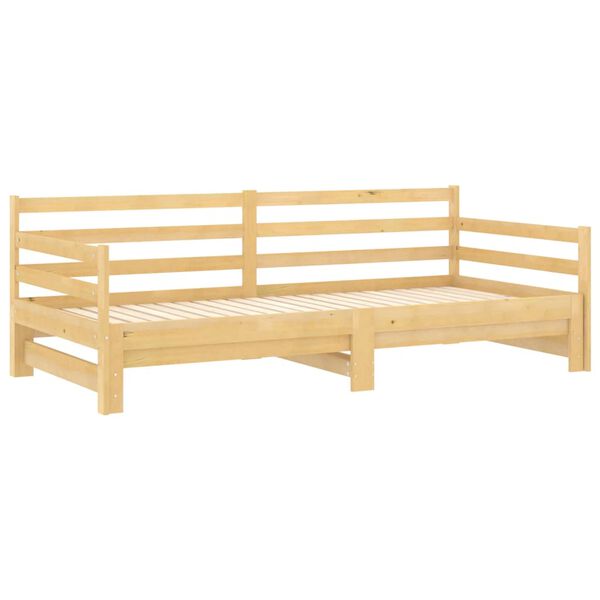 vidaXL Estrutura sof&aacute;-cama de puxar 2x(90x200) cm pinho maci&ccedil;o