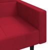 vidaXL Sof&aacute;-cama 2 lugares com duas almofadas veludo vermelho tinto