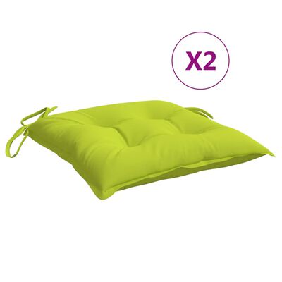 vidaXL Almofadões de cadeira 2 pcs tecido oxford verde brilhante