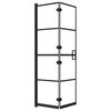vidaXL Divis&oacute;ria de chuveiro dobr&aacute;vel ESG 80x140 cm preto