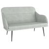 vidaXL Banco 110x76x80 cm veludo cinzento-claro