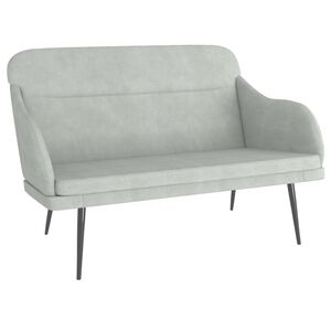 vidaXL Banco 110x76x80 cm veludo cinzento-claro
