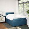 vidaXL Cama boxspring com colch&atilde;o 120x190 cm veludo azul