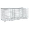 vidaXL Cesto gabi&atilde;o com cobertura 250x100x100 cm ferro galvanizado