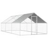 vidaXL Galinheiro exterior em a&ccedil;o galvanizado 2,75x6x1,92 m