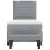 vidaXL Cama Box com cabeceira Cinzento-claro 100 x 200 cm tecido