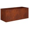 vidaXL Vaso de Jardim Ferro Enferrujado 80 x 40 x 40 cm A&ccedil;o Corten