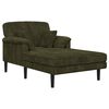 vidaXL Chaise longue Verde Tecido de veludo c&ocirc;tel&eacute;
