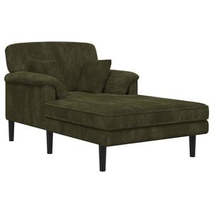 vidaXL Chaise longue Verde Tecido de veludo c&ocirc;tel&eacute;