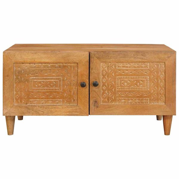 vidaXL Mesa de centro com armazenamento Marrom Claro 80 x 50 x 40 cm