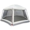 vidaXL Tenda para piscina c/ mosca amov&iacute;vel e paredes de rede cinzento