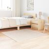 vidaXL Tapete Shaggy Antiderrapante Creme 120 x 120 cm PP