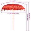 vidaXL Parasol Balin&ecirc;s Vermelho 215 x 215 x 260 cm
