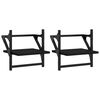 vidaXL Prateleiras de parede com barras 2 pcs 30x25x30 cm preto