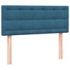 vidaXL Cama box spring c/ colch&atilde;o e LED 120x220 cm veludo azul-escuro