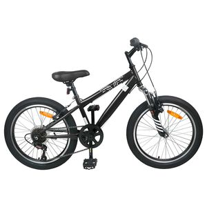 vidaXL Bicicleta de Montanha 20 Polegadas 6-Speed para 5-8 anos Preto