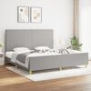 vidaXL Estrutura de cama sem colch&atilde;o 200x200 cm tecido cinzento-claro