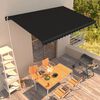 vidaXL Toldo retr&aacute;til manual 450x300 cm antracite
