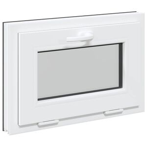 vidaXL Janela de por&atilde;o RISOR 60 x 40 cm PVC e Vidro Antracite