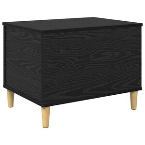 vidaXL Arm&aacute;rio de Cabeceira Carvalho Preto 60 x 44,5 x 45 cm