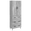 vidaXL Conjunto de Gabinete 2 unid. 66 x 34,5 x 90 cm Sonoma cinzento