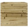 vidaXL Vaso/floreira de jardim 80x80x68,5 madeira de pinho impregnada