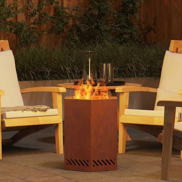 vidaXL Fogueira Sem Fuma&ccedil;a Castanho 38 x 38 x 51 cm