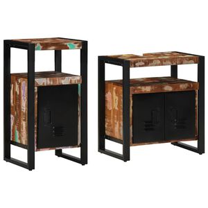 vidaXL Conjunto de M&oacute;veis para Banheiro 2 unid. Castanho